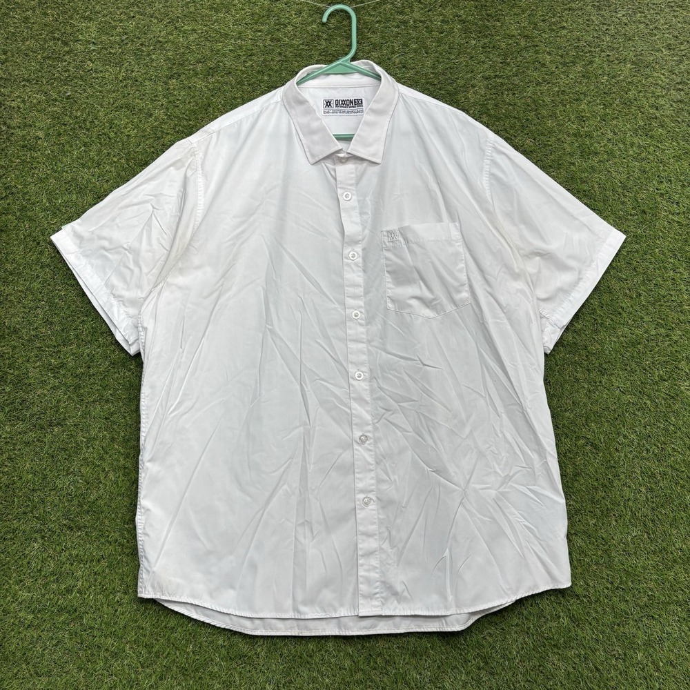 Dixxon Flannel Shirt Mens 3XL Performance Bamboo Series White Button Up Pocket